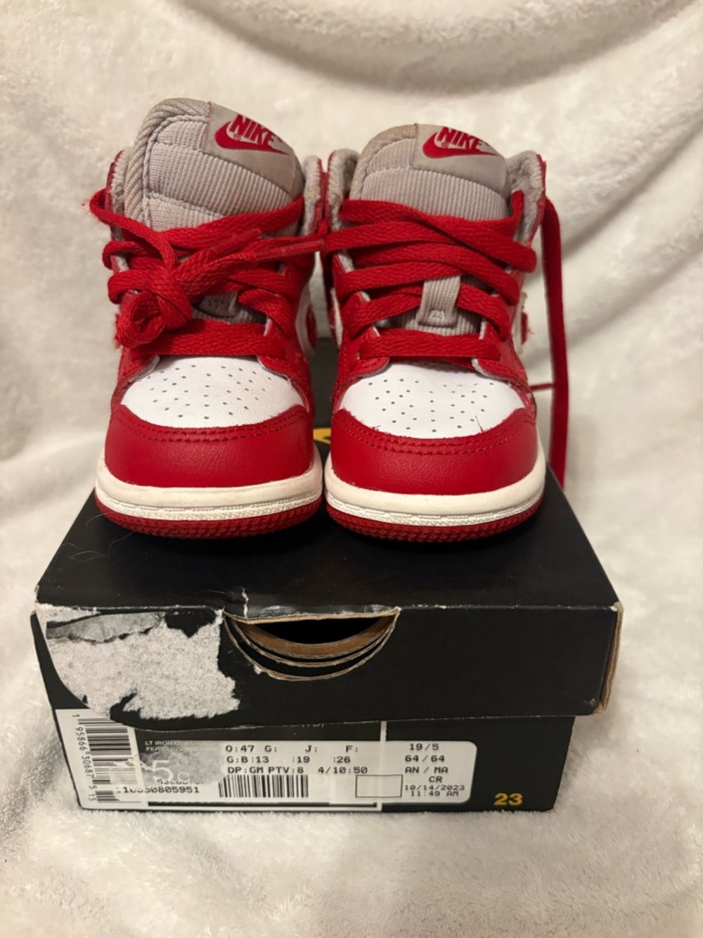 Jordan 1 Retro High OG Varsity Red (TD) toddler sneaker